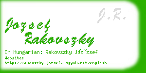 jozsef rakovszky business card